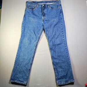 Levi's 516 jeans men's size W38 X L32 denim blue slim straight zip fly